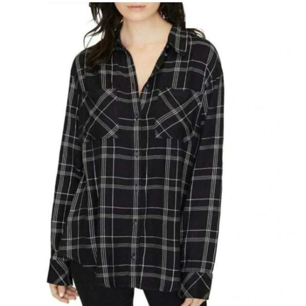 Sanctuary New Generation Plaid Boyfriend Shirt E-0141b